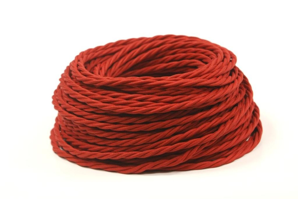 Ретро кабель витой 3x1,5 Красный, Interior Wire ПРВ3150-КРС (1 метр)