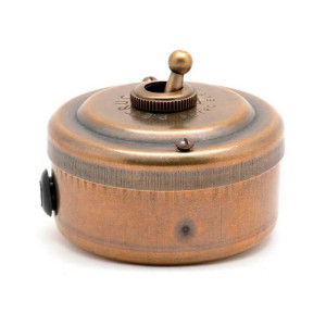 Выключатель тумблерный 1 кл. проходной, металл, Бронза, Petrucci 302SBR