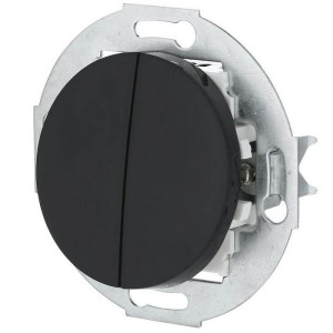 Выключатель кнопочный 2 кл., Черный, Vintage LK Studio 881108-1