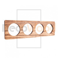 Рамка 4 местная деревянная под электрику OneKey, ясень в масле, DecoWood ROC4-AO