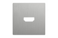 Накладка розетки HDMI, Серебряный рифленый, Werkel W1196009