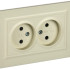 Розетка 2-я без З/К, Бежевый, Brite IEK BR-R20-10-K10-F