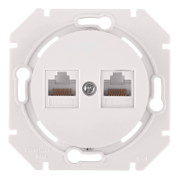 Розетка 2-ая компьютерная RJ45 Cat. 5e, Перламутр, серия Прованс, Bylectrica РК216-6312