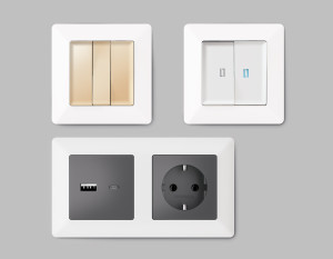 Рамка 4 местная пластик, Белый матовый, ALFA Line Ambrella Volt AF110124