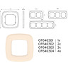 Рамка 2 местная стекло органическое, Бежевый, OMEGA Coint Ambrella Volt OF640302
