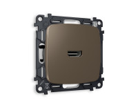Розетка HDMI, Темная бронза матовый, OMEGA Quant Ambrella Volt MO644010