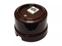 Розетка фарфоровая компьютерная RJ45, Петровский гранит, ТМ МезонинЪ Аврора GE70342-46