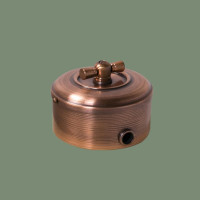 Выключатель медный 2 кл. (4 положения), светлая медь, ДИП-200 Romatti D130-5