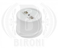 Розетка керамика компьютерная RJ45 белый Bironi B1-302-01