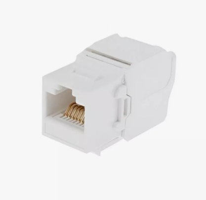Вставка Keystone с коннектором RJ45 Cat. 5e, Белый, Rikkett 147401 WT