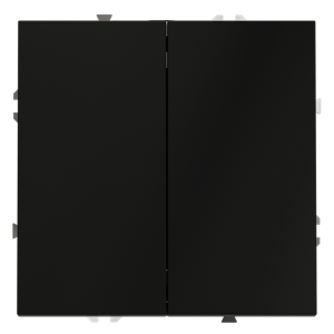 Выключатель 2кл., с/подсв., Черный матовый, Voltum S70 VLS020208