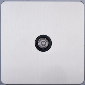 Розетка телевизионная TV(внутренний монт.), Никель, Merida Salvador SBAN55B5A14