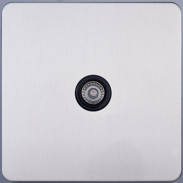 Розетка телевизионная TV(внутренний монт.), Никель, Merida Salvador SBAN55B5A14