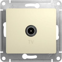 Розетка телевизионная TV проходная, Бежевый, Glossa SE GSL000292