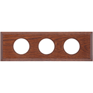 Рамка 3 местная деревянная (внутренний монт.), прямоугольник, Коричневый, Salvador С13ДК