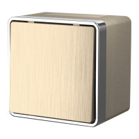 Выключатель 1 кл., герметичный IP44, Шампань рифленный, Gallant Werkel W5010210