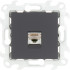 Розетка компьютерная RJ45 Cat. 5e, Графит, Simon 24 2410598-038