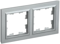 Рамка 2 местная, Алюминий, Brite IEK BR-M22-K47