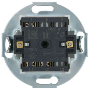 Выключатель кнопочный 2 кл., Белый, Vintage LK Studio 881104-1