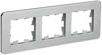 Рамка 3 местная, металл, Алюминий RE AL, Brite IEK BR-M32-M-21-K47