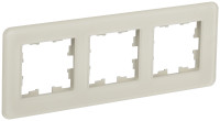 Рамка 3 местная, стекло, Песчаный RE, Brite IEK BR-M32-G-41-K98