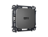 Розетка HDMI, Антрацит серый, OMEGA Quant Ambrella Volt MO664010