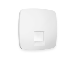 Лицевая панель розетки комп. с шторками RJ45 Cat. 6, Белый матовый, OMEGA Quant Ambrella Volt OP1320