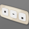 Лицевая панель розетки комп. с шторками RJ45 Cat. 6, Белый матовый, OMEGA Quant Ambrella Volt OP1320