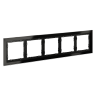 Рамка 5 местная, стекло, Черный матовый, Voltum S70 VLS110508
