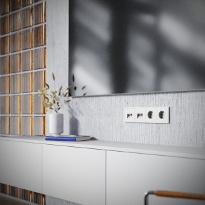 Розетка телев+комп. TV+RJ45 кат. 6, Сталь, S70 Voltum VLS060705