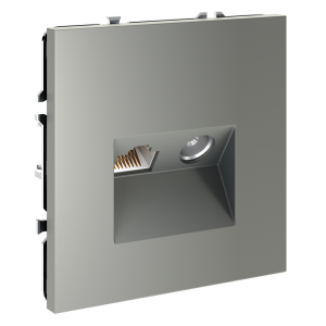 Розетка телев+комп. TV+RJ45 кат. 6, Сталь, S70 Voltum VLS060705