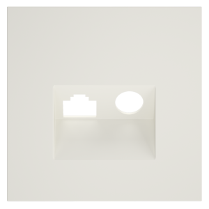 Лицевая панель для розетки телев+комп TV+RJ45 Cat. 6, Хлопок, S70 Voltum VLS002713