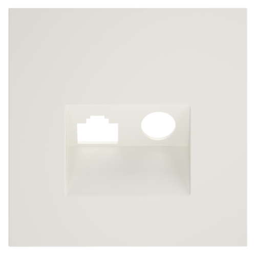 Лицевая панель для розетки телев+комп TV+RJ45 Cat. 6, Хлопок, S70 Voltum VLS002713