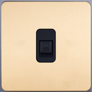 Розетка компьютерная RJ45 (внутренний монт.), Золото, Merida Salvador SBAN33B3A13 Розетка компьютерная RJ45 (внутренний монт.), Золото, Merida Salvador SBAN33B3A13