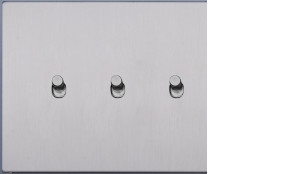 Выключатель тумблерный 3 кл. (внутренний монт.), Никель, Asturias Salvador SJAN55CC3