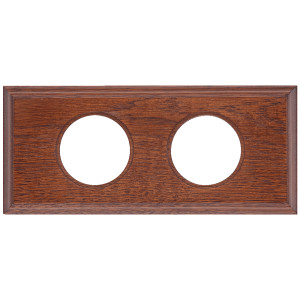 Рамка 2 местная деревянная (внутренний монт.), прямоугольник, Коричневый, Salvador С12ДК
