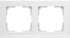 Рамка 2 местная пластик, Белый, Stark Werkel WL04-Frame-02-white (W0021801)