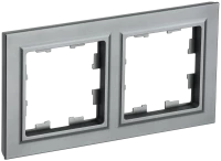 Рамка 2 местная, Сталь, Brite IEK BR-M22-K46