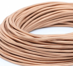 Ретро кабель круглый 2x1,5 какао (бухта 50 м.), Interior Wire ПДК2150-ККО