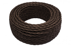 Ретро кабель витой UTP Cat.5E комп. коричневый глянцевый (20м) Bironi B1-427-072-U