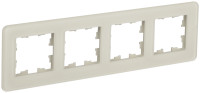 Рамка 4 местная, стекло, Песчаный RE, Brite IEK BR-M42-G-41-K98