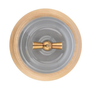 Выключатель керамический 1 кл. проходной (2 положения), Серый, Астория Interior Electric