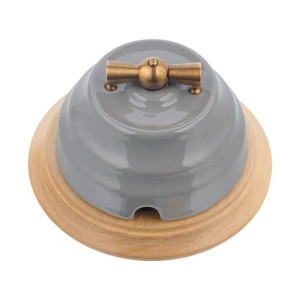 Выключатель керамический 1 кл. проходной (2 положения), Серый, Астория Interior Electric