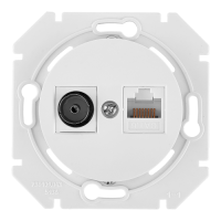 Розетка комп.+тв. RJ45+TV Cat. 5e, Белый, серия Прованс, Bylectrica ТК-6351