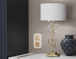 Рамка 4 местная стекло органическое, Бежевый, OMEGA Coint Ambrella Volt OF640304