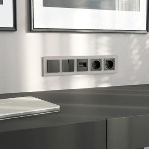 Рамка 5 местная стекло soft-touch, Дымчатый матовый, Senso Werkel W0053117