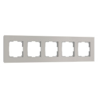 Рамка 5 местная стекло soft-touch, Дымчатый матовый, Senso Werkel W0053117