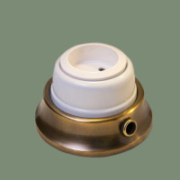 Ретро розетка керамика, белый, Людвиг Romatti G26-8
