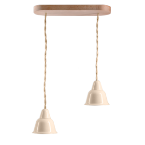 Светильник Кампана, керамика/бук, 2 плафона, Песочное золото/Песочный, Bironi BS1-12-0404/719/10 Светильник Кампана, керамика/бук, 2 плафона, Песочное золото/Песочный, Bironi BS1-12-0404/719/10