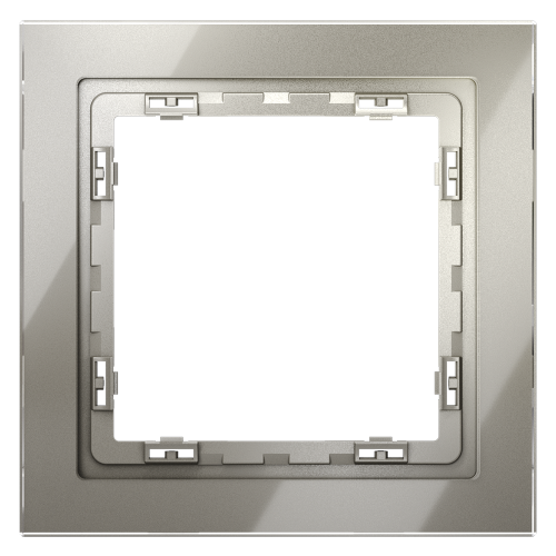 Рамка 1 местная, стекло, Шелк, Voltum S70 VLS110104